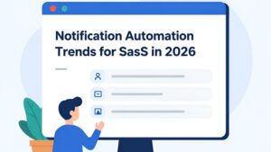 Футуристическая концепция автоматизации уведомлений для SaaS в 2026 году от компании Somebot